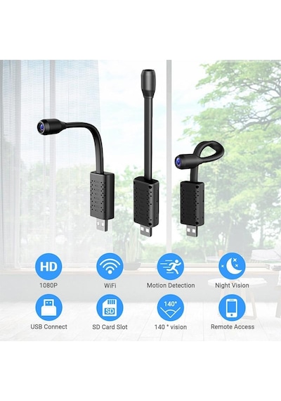 V380 Mini Wifi Usb Güvenlik Kamerası Esnek Tasarım