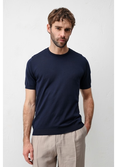 Antioch Comfort Slim Triko T-shirt Lacivert