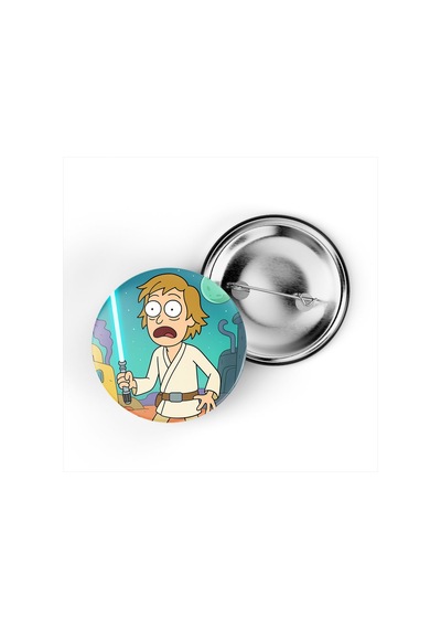 Luke Skywalker - 44 Mm İğneli Çanta Rozeti - 5 Adet Diğer