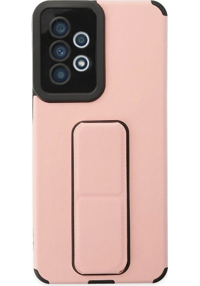 Samsung Uyumlu Galaxy A33 5g Kılıf Mega Standlı Silikon Pudra/