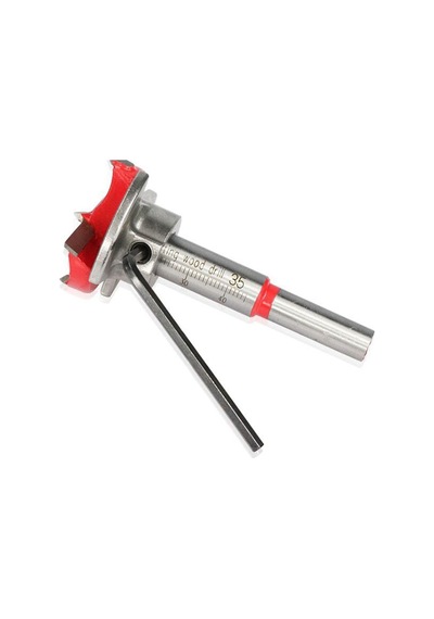 Depolife Ahşap Freze Ucu 35mm Panç Karot Stoperli Matkap Yuvarlak Açma Bıçağı Derinlik Ayarlı Panç Bıçak