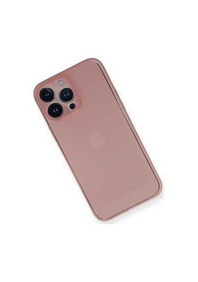 Apple Apple Uyumlu iPhone 14 Pro Kılıf Pp Ultra İnce Kapak - Pembe 0.2M-Çok Renkli