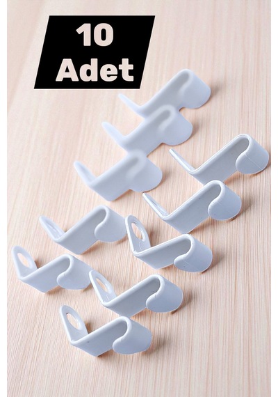 10 Adet Çok Amaçlı Askı Çoğaltıcı Gardrop Dolap İçi Düzenleyici Organizer Askı Çoklayıcı Kanca Plast Diğer