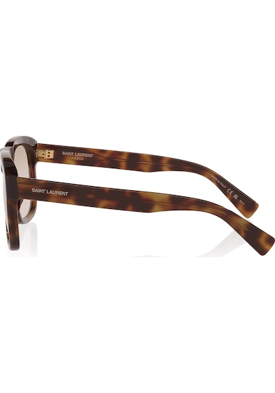 Sl558 013 57 Unisex Kare Kırçıllı Kahverengi Kemik Güneş Gözlüğü Kahverengi