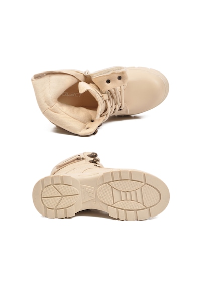 Bej İçi Polarlı Kaymaz Taban Unisex Çocuk Bot 24035 F Bej
