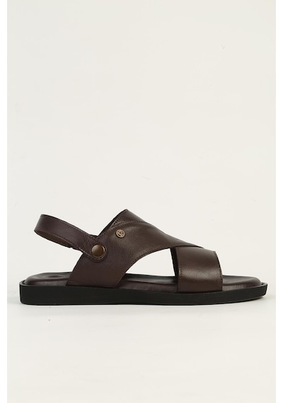 Pierre Cardin Hakiki Deri Kahve Erkek Sandalet Pc-7315 Kahverengi