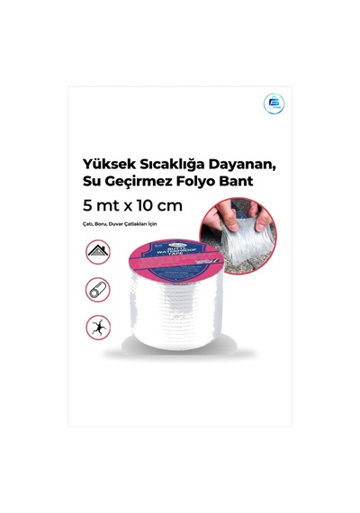 Folyo Tamir Bandı Su Geçirmez Yüksek Sıcaklığa Dayanıklı Çatı Bor