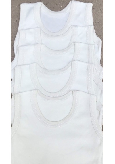 Baby Özdemirlitekstil Bebelino Çıtçıtlı Askılı Badi (5 Li Paket) Krem