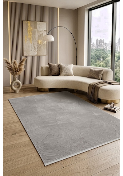 Luxia Lu001g Gri Akrilik Modern Salon Koridor Yatak Ve Oturma Odası Halısı-1771