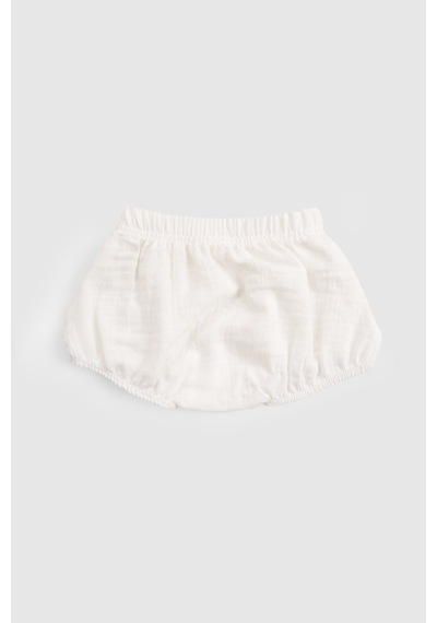 Organik Pamuk Müslin Ekru Bebek Bloomer Ekru