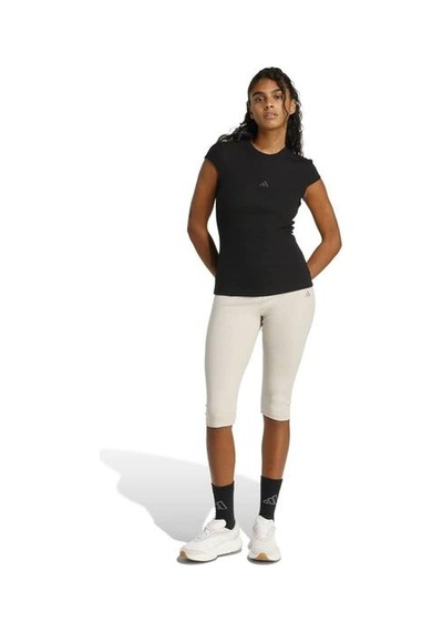 Adidas Seasonal Essentials Ribana Kadın Siyah Yuvarlak Yaka Tişört