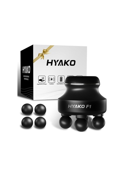 Hyako F1 Masaj Tabancası Masaj Tabancası 4 Kafalı 5 Modlu Ayarlanabilir Mini Derin Doku Masajı Sırt Boyun Ve Bacaklar Ve Tüm Vücut İçin, Kas Masajı İçin Elektrikli El Masajı