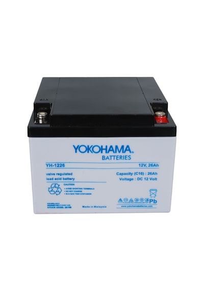 Yokohama Yh-122.6 12 Volt 26 Amper Akü 165x176x125 Mm