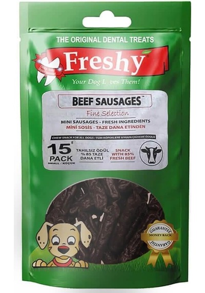 Freshy Mini Beef Sausages Tahılsız Sosis Köpek Ödülü 100 Gr X 15 Adet