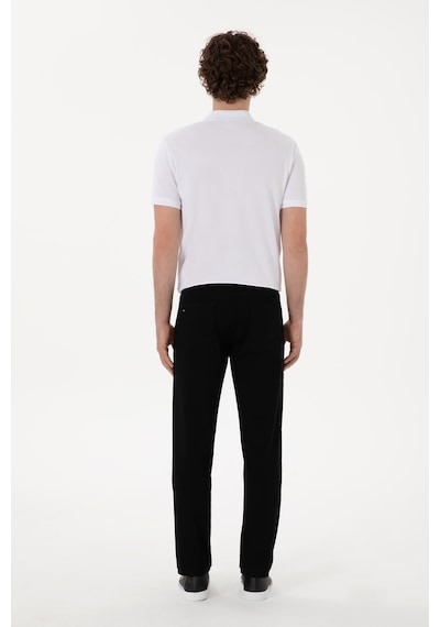 U.S. Polo Assn. Erkek Siyah Slim Fit Kanvas Pantolon 50309126-VR046 U.S. Polo Assn. Erkek Siyah Slim Fit Kanvas Pantolon 50309126-VR046