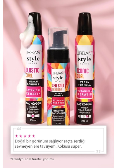 Urban Care Style Guide Vegan Elastic Curl Saç Köpüğü 200 ML