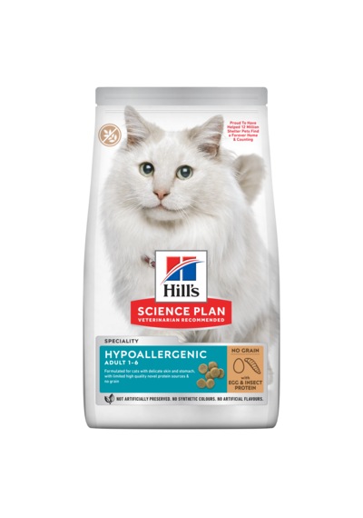 Scıence Plan Hypoallergenic Yumurta Ve Böcek Proteinli Kedi Maması 7 Kg/ Evcil Hayvan Göz Temizleme Mendili Hediyeli