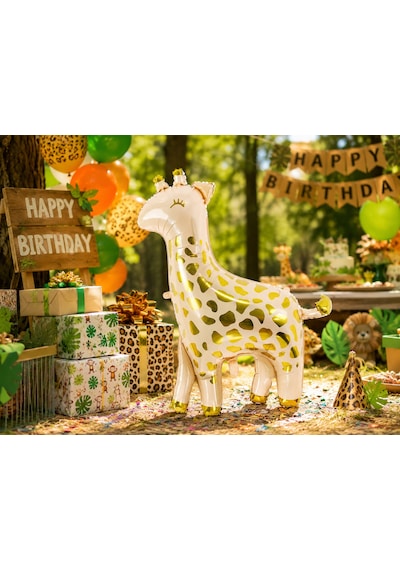 Baby Zürafa Folyo Balon 34 İnç Doğum Günü Baby Shower Parti Süsü Çok Renkli