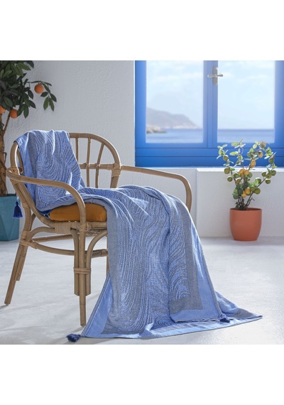 Taç Butik Bodrum Throw Mavi 000000001500222203 Mavi
