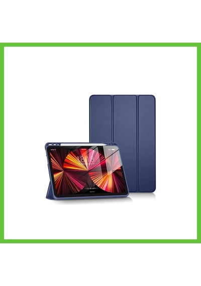 Bezos Apple iPad Uyumlu Pro 11 2024 Kılıf Tablet Smart Kılıf - Lacivert Dmc