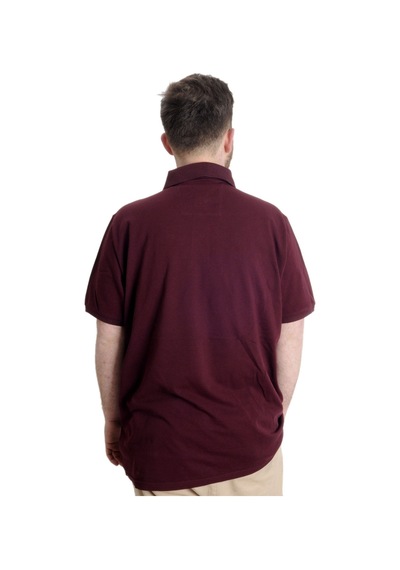 Mode Xl Büyük Beden Erkek T-Shirt Polo Ocean Journey 23319 Mürdüm 001