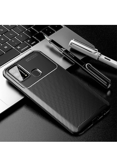 Samsung Uyumlu Galaxy M30S Elde Kaymayan Kamera Korumalı Kılıf