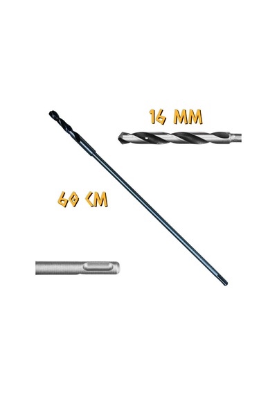 Kupa Tyson Kalıpçı Delme Matkap Ucu 60 Cm. - 16 Mm.