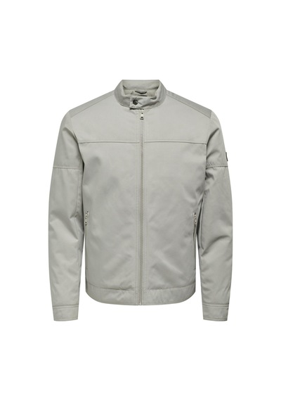 Only & Sons Erkek Önden Fermuarlı Ceket 22027380 Açık Gri