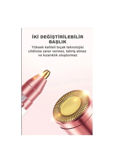 Mey İthalat Çift Başlıklı Epilasyon Yüz Çene Işıklı Kıl Tüy Alma Mini Cep Epilasyonu