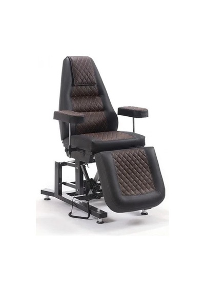 Elegance 3 Motorlu Yükseklik Hareketli Koltuk Kahverengi - Siyah Beyaz