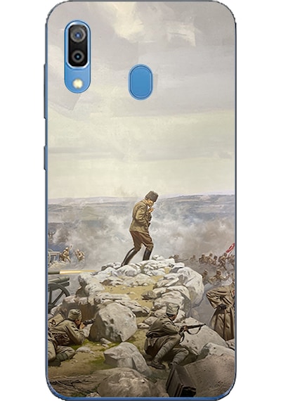Samsung Galaxy A20-a30 Uyumlu Cephede Komutan Bağımsızlık Atatürk Baskılı Silikon Kılıf Renkli