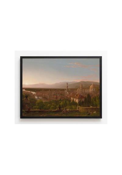 Klasik Sanat Cole Floransa Manzarası Çerçevesiz Poster 21x30 Cm A4 Tablo Yağlı Boya Sanat Baskı