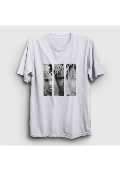 Presmono Unisex Three Xxxtentacion T-shirt Beyaz