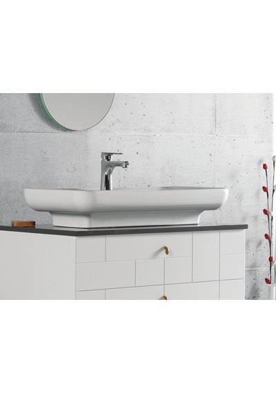 Turkuaz Seramik Cerastyle Lal 80 CM Tezgah Üstü Çanak Lavabo