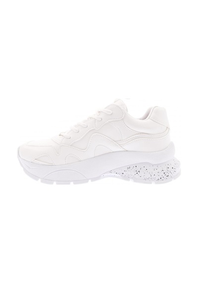 Dgn 55130-22Y Mega Kalın Taban Kadın Sneakers Ayakkabı 55130-2027-R0198 - Beyaz