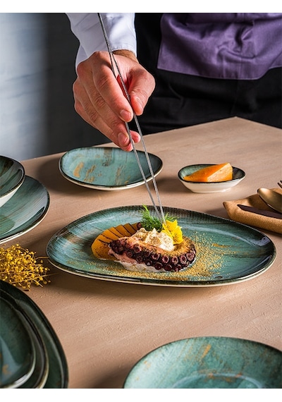 Madera Gourmet 12 Adet 23 Cm Porselen Düz Tabak