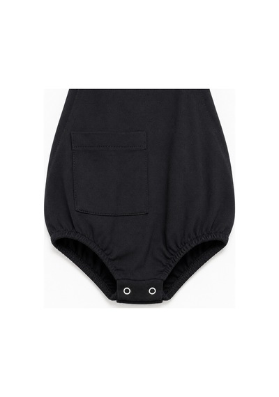 Babyhola Unisex Ayarlanabilir Askılı Salopet Tişört Takım 50871 Siyah