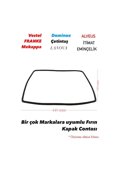 Genel Markalara Uyumlu Ankastre Fırın Kapak Contasi Kapi Kazan Contası