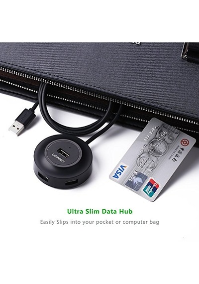 Ugreen Usb 2.0 4 Portlu Hub Çoklayıcı, Siyah