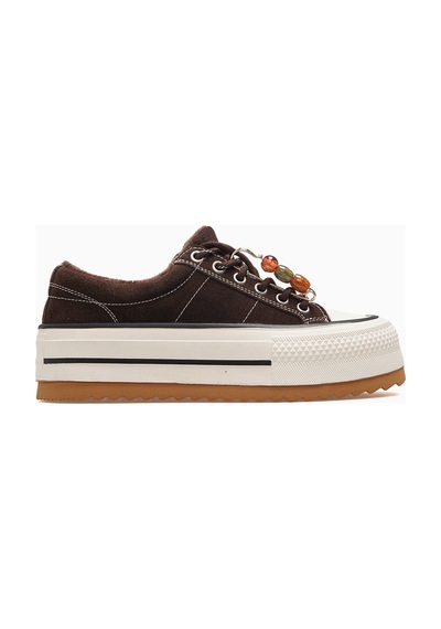 Guja Kadın Bağcık Aksesuarlı Günlük Sneaker Ayakkabı 26k 26k366-1 Kahve