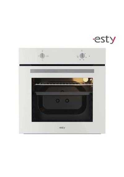 Esty ACO5335W01 - AEF6601W04 Beyaz Cam Ankastre Set