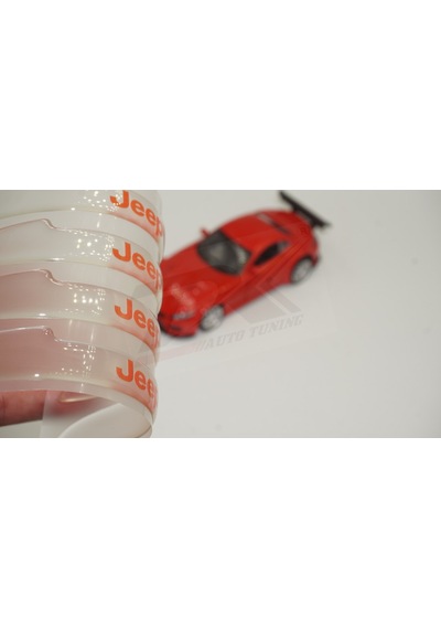 Jeep Logo Kapı Kenarı Koruma Şeffaf Kauçuk 3M Band New Style