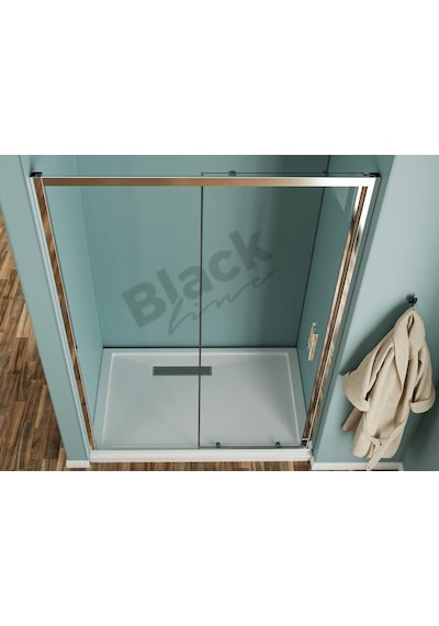 Blackline İki Duvar Arası 5 Mm Temperli Cam Duşakabin H:190 Şeffaf