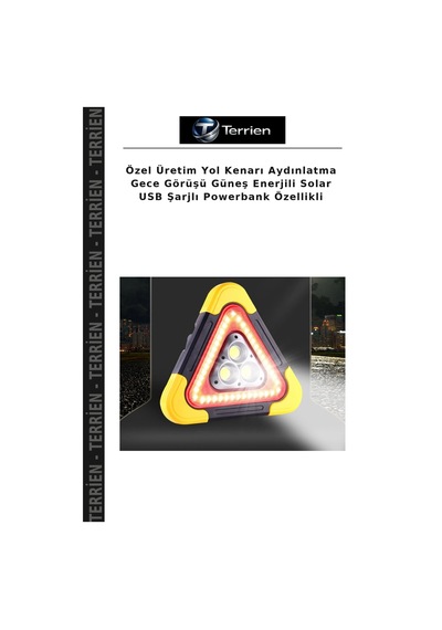 Özel Üretim Yol Kenarı Aydınlatma Gece Görüşü Güneş Enerjili Solar Usb Şarjlı Powerbank Özellikli