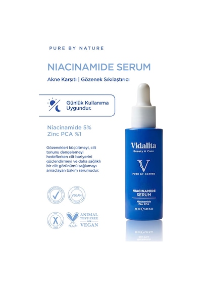 Vidalita %10 Niacinamide + Zinc Pca Dengeleyici Cilt Bakım Serumu 30 ML