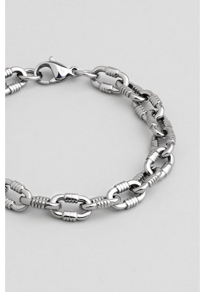 Modern Stil Çelik Erkek Bileklik Gri 53349292