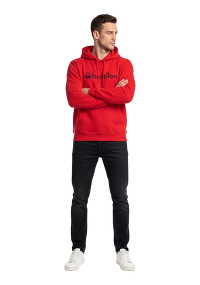 United Colors of Benetton Erkek Sweatshirt 71040 Kırmızı