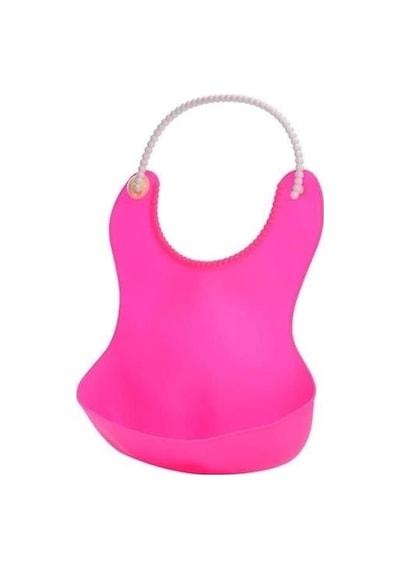 Çocuk Bebek Mama Önlüğü Dökülme Engelleyici Bükülebilir Pembe Çok Renkli