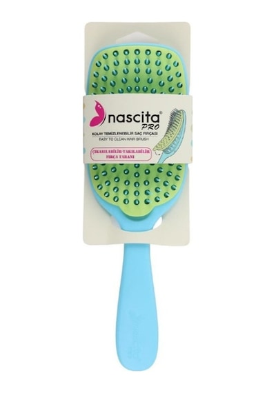 Nascita Kolay Temizlenebilir Saç Fırçası Mavi