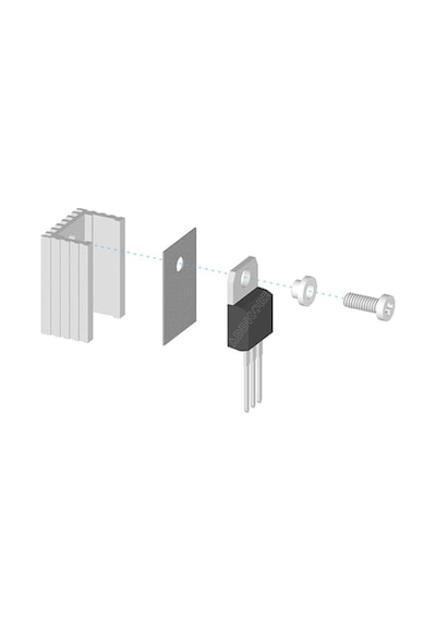 To220 Aluminyum Soğutucu Set Radyatör Entegre Transistör Mosfet Bjt Lm78xx Lm317 Irfxxx